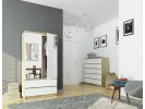 SZAFA S90 2D 2SZ 2 LUSTRO CLP PK DĄB ARTISAN / BIAŁA