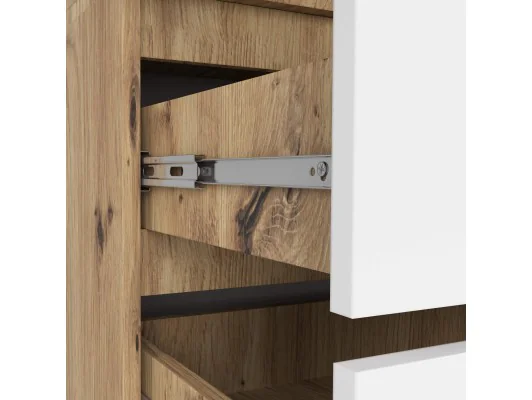 SZAFA S90 2D 2SZ 2 LUSTRO CLP PK DĄB ARTISAN / BIAŁA