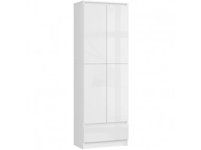 REGAŁ ZAMKNIETY R60 4D 1SZ CLP PK BIAŁY/ BIAŁY POŁYSK