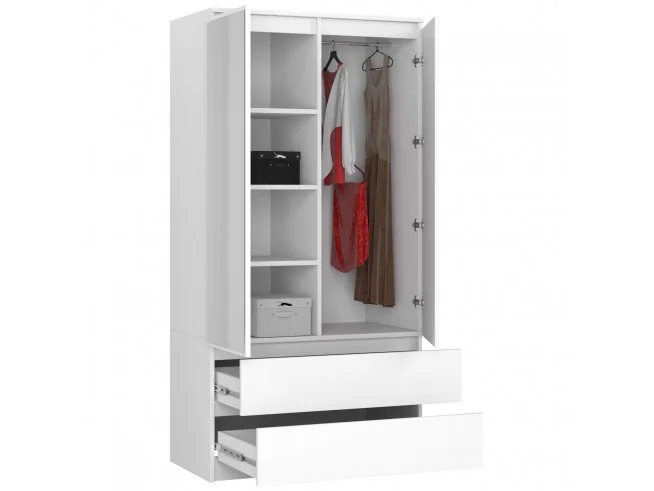 SZAFA S90 2D 2SZ 2 LUSTRO CLP PK BIAŁY