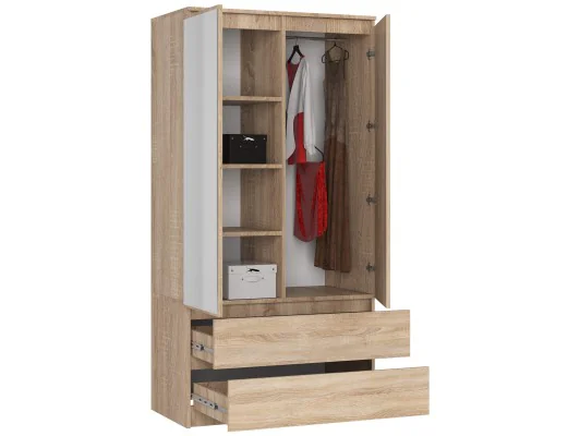 SZAFA S90 2D 2SZ 2 LUSTRO CLP PK SONOMA