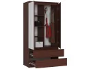 SZAFA S 90 cm 2 DRZWI 2 SZUFLADY 2 LUSTRA PK WENGE