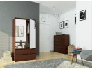 SZAFA S 90 cm 2 DRZWI 2 SZUFLADY 2 LUSTRA PK WENGE