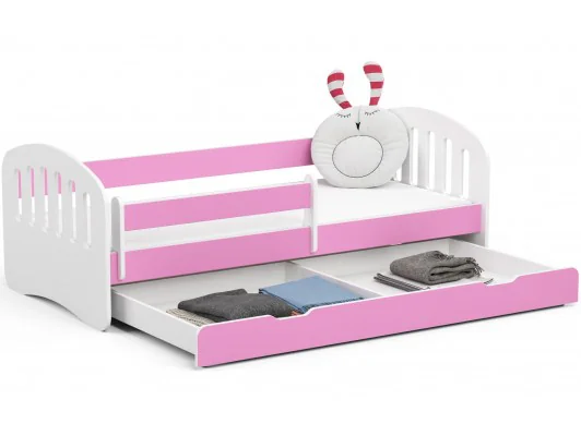 Łóżko dziecięce PLAY 180x80 Różowe + Materac