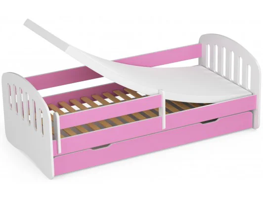 Łóżko dziecięce PLAY 180x80 Różowe + Materac