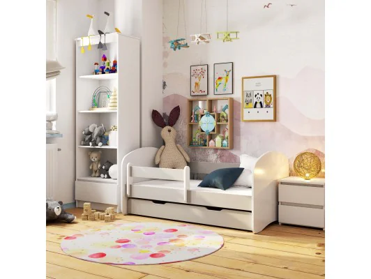 Łóżko dziecięce SMILE 160x80 Szare + Materac