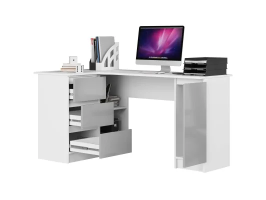 Zobacz BIURKO NAROŻNE B20 155 cm LEWE PK METALIK POŁYSK BIURKO NAROŻNE B20 155 cm LEWE PK METALIK POŁYSK