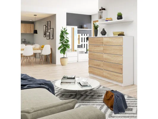 KOMODA K140 10SZ CLP PK BIAŁY / SONOMA