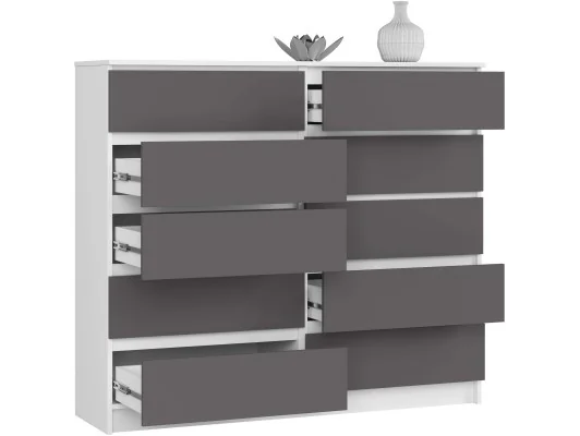Zobacz KOMODA K140 10SZ CLP PK BIAŁY / SZARY KOMODA K140 10SZ CLP PK BIAŁY / SZARY