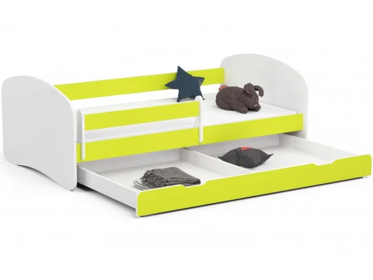 Łóżko dziecięce SMILE 180x90 Limonka + Materac