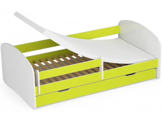 Łóżko dziecięce SMILE 180x90 Limonka + Materac