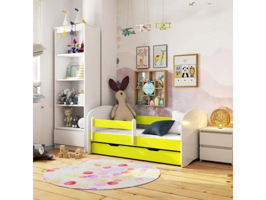 Łóżko dziecięce SMILE 180x90 Limonka + Materac