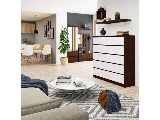 KOMODA K120 10SZ CLP WENGE / BIAŁY