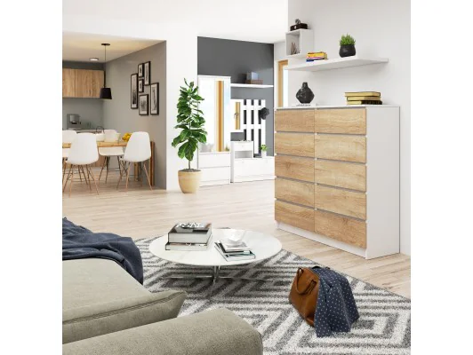 KOMODA K120 10SZ CLP PK BIAŁY / SONOMA