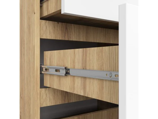 KOMODA K120 10SZ CLP PK DĄB ARTISAN / BIAŁY