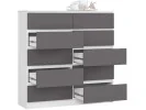 KOMODA K120 10SZ CLP PK BIAŁY / SZARY