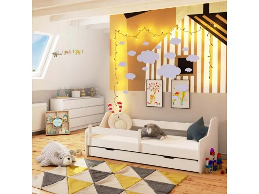 Łóżko dziecięce ACTIV 180x80 Białe + Materac