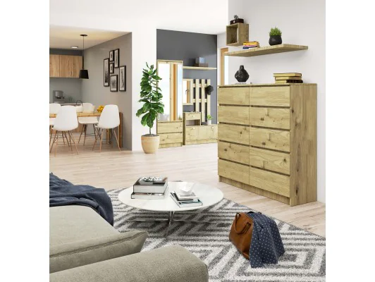 KOMODA K120 10SZ CLP PK DĄB ARTISAN