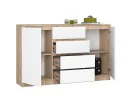 KOMODA K160 2D 4SZ CLP PK DĄB SONOMA / BIAŁY