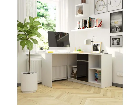 ZESTAW CLP B-17 KOMODA + BIURKO CZARNY POŁYSK