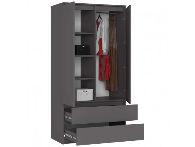 SZAFA S90 2D 2SZ CLP PK GRAFIT SZARY