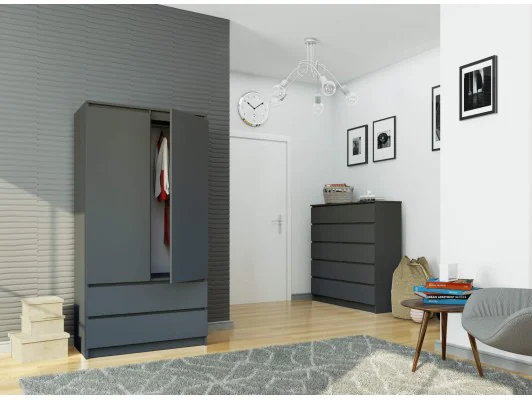 SZAFA S90 2D 2SZ CLP PK GRAFIT SZARY