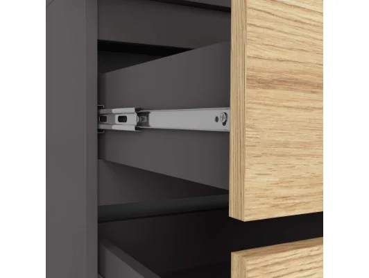 SZAFA S90 2D 2SZ CLP PK GRAFIT SZARY / DĄB ARTISAN