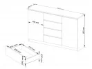 KOMODA K160 2D 4SZ CLP PK BIAŁY