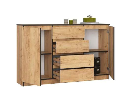 Zobacz KOMODA K160 2D 4SZ CLP PK DĄB CRAFT KOMODA K160 2D 4SZ CLP PK DĄB CRAFT