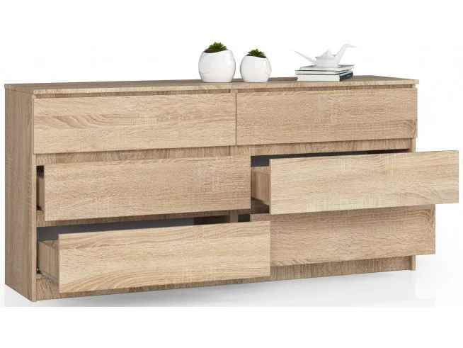 KOMODA K160 6SZ CLP DĄB SONOMA