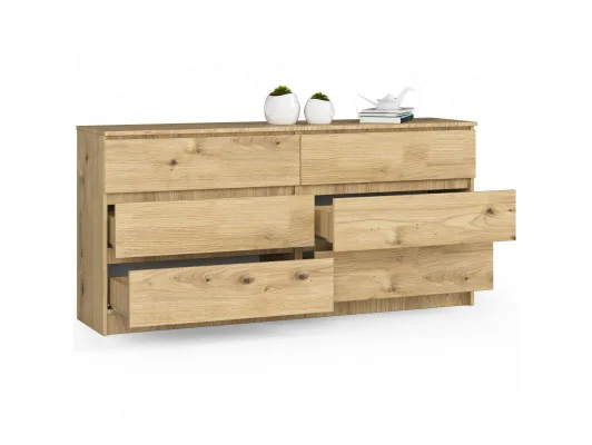 KOMODA K160 6SZ CLP DĄB ARTISAN