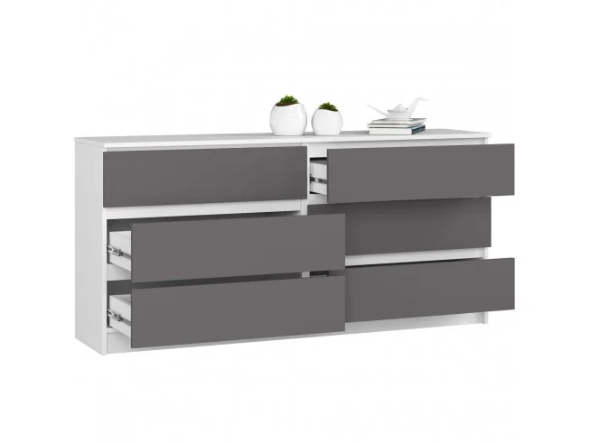 KOMODA K160 6SZ CLP PK BIAŁY / SZARY