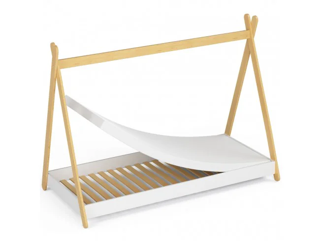 Łóżko dziecięce 180x80 GEM z materacem białe