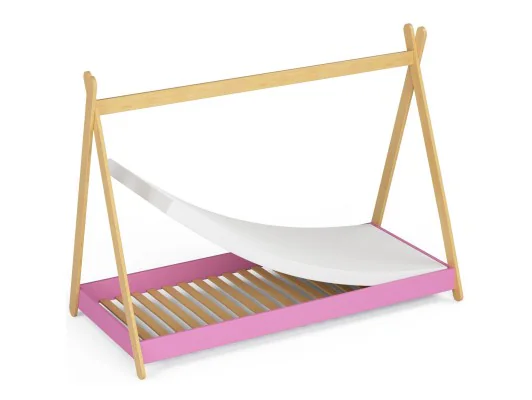 Łóżko dziecięce 180x80 GEM z materacem różowe