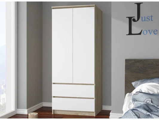 SZAFA S90 2D 2SZ CLP PK SONOMA / BIAŁY