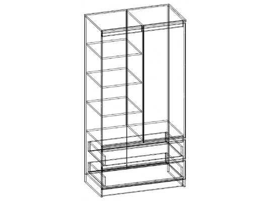 SZAFA S90 2D 2SZ CLP PK SONOMA / BIAŁY