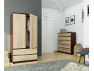 SZAFA S 90 cm 2 DRZWI 2 SZUFLADY PK WENGE / SONOMA