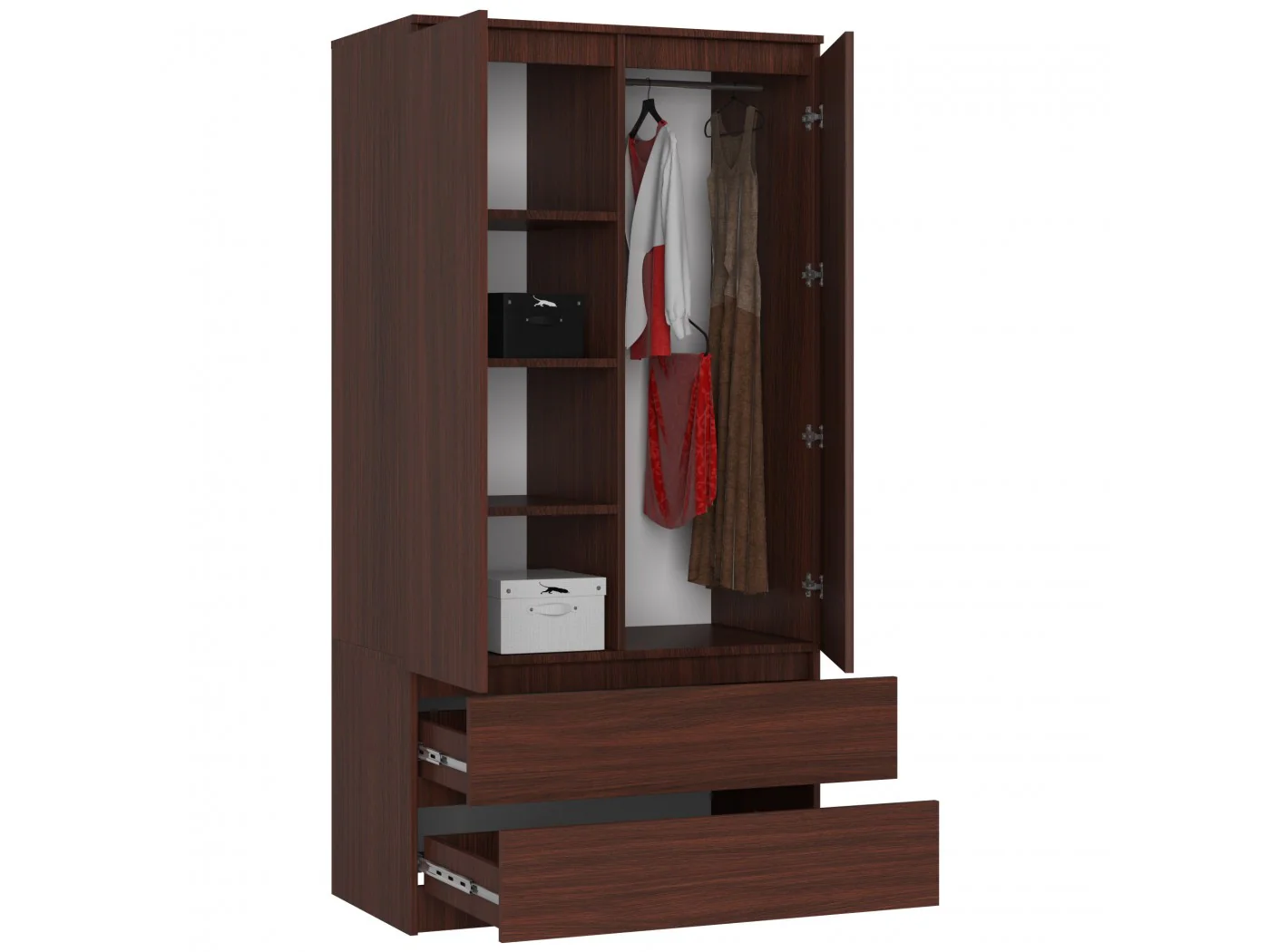 SZAFA S 90 cm 2 DRZWI 2 SZUFLADY PK WENGE SZAFA S 90 cm 2 DRZWI 2 SZUFLADY PK WENGE