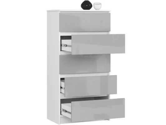 Zobacz KOMODA K60 5SZ CLP PK METALIK POŁYSK KOMODA K60 5SZ CLP PK METALIK POŁYSK