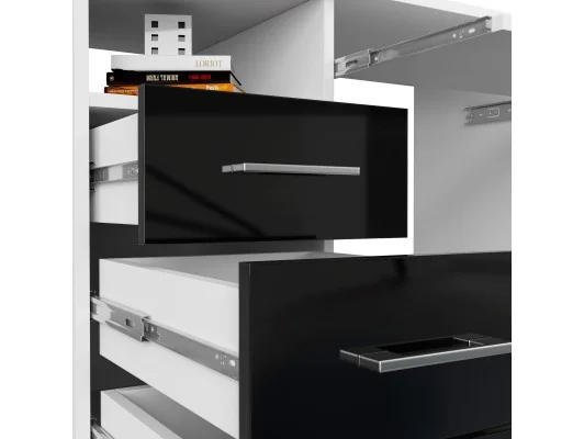 BIURKO ANA PK BIAŁE / CZARNY POŁYSK