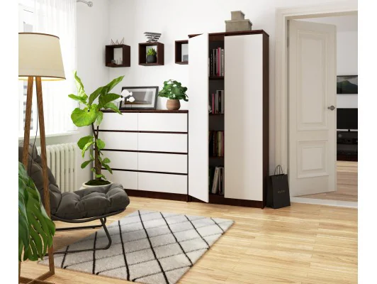 REGAŁ ZAMKNIETY R80 2D 8P CLP VENGE / BIAŁY