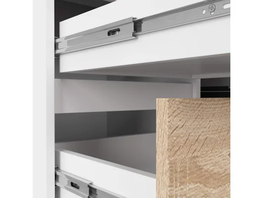 BIURKO NAROŻNE B20 CLP LEWOSTRONNE PK BIAŁE / SONOMA