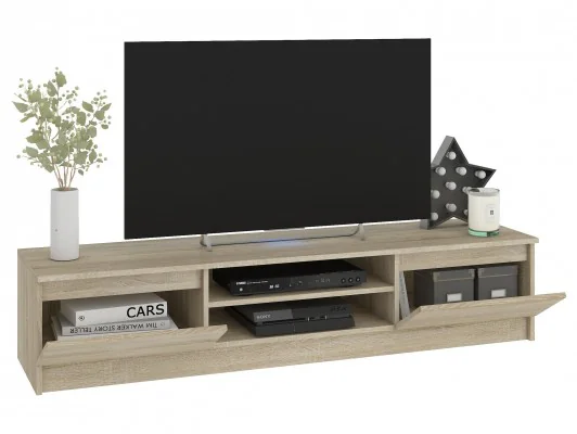 Meblościanka CLP - zestaw mebli witryna + rtv dąb sonoma