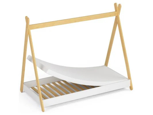 Łóżko dziecięce 160x80 GEM z materacem białe