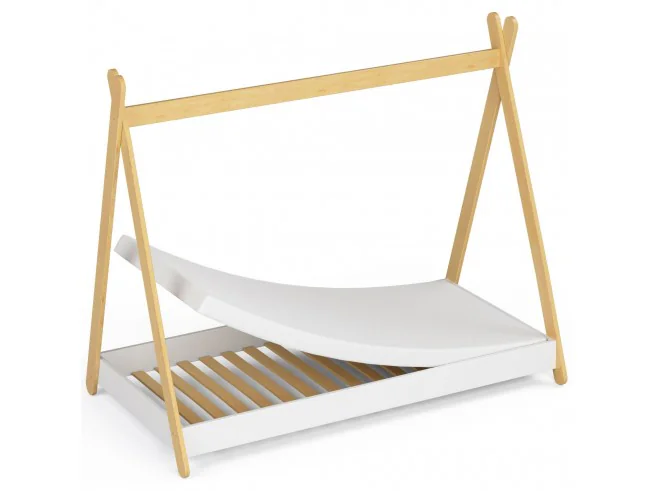 Łóżko dziecięce 160x80 GEM z materacem białe