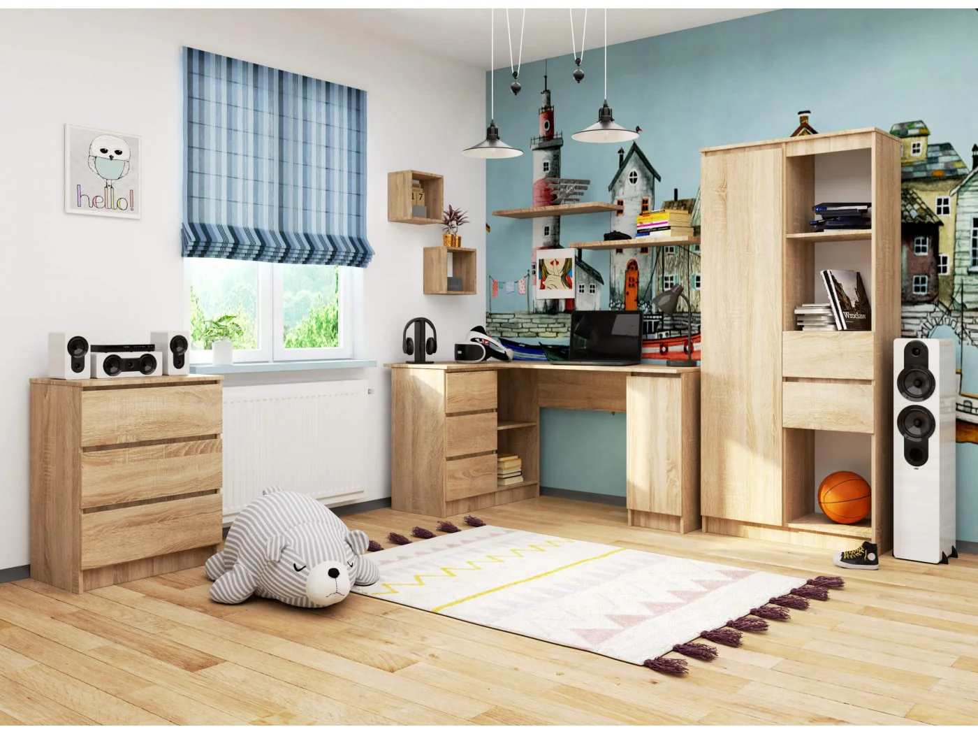 BIURKO NAROŻNE B20 CLP LEWOSTRONNE PK SONOMA BIURKO NAROŻNE B20 CLP LEWOSTRONNE PK SONOMA