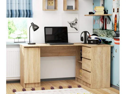 BIURKO NAROŻNE B20 155 cm PRAWE SONOMA