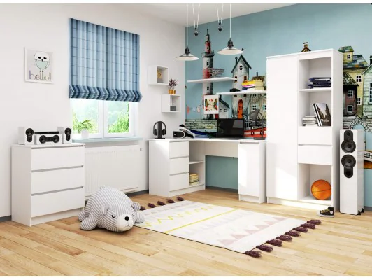 BIURKO NAROŻNE B20 CLP LEWOSTRONNE PK BIAŁE