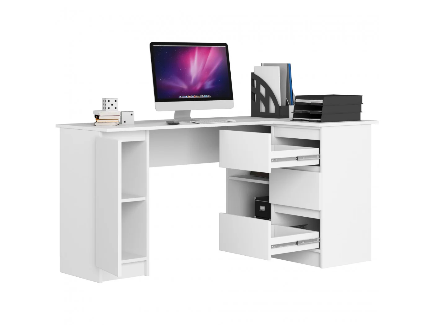 BIURKO NAROŻNE B20 CLP PRAWOSTRONNE PK BIAŁY BIURKO NAROŻNE B20 CLP PRAWOSTRONNE PK BIAŁY