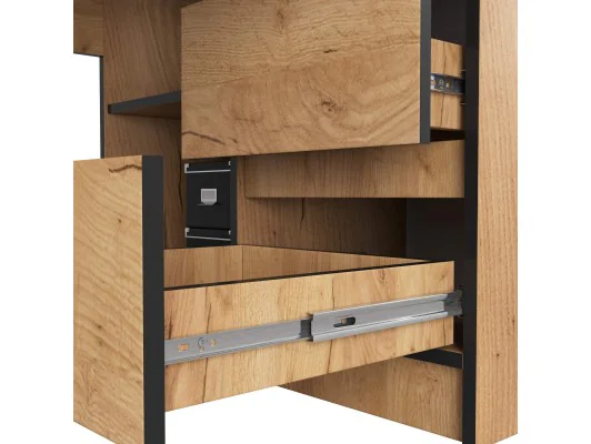 BIURKO NAROŻNE B20 CLP PRAWOSTRONNE PK DĄB CRAFT